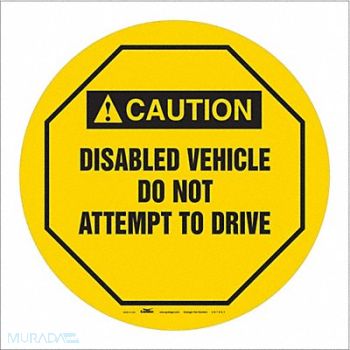 CONDOR Traffic Sign 16 W 16 H 0.026 Thickness, 487D61