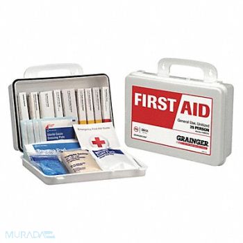 GRAINGER APPROVED First Aid Kit General Purpose Plastic, 488G50