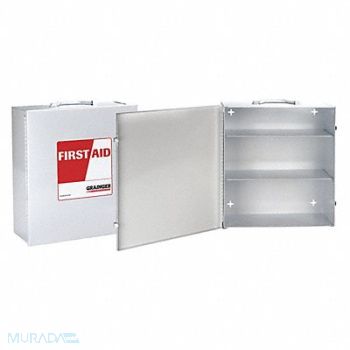 GRAINGER APPROVED Empty First Aid Cabinet Wall Mount White, 488G57