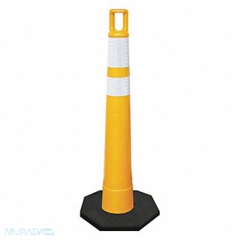 GRAINGER APPROVED Traffic Cone 42 Cone Height Yellow, 489J22