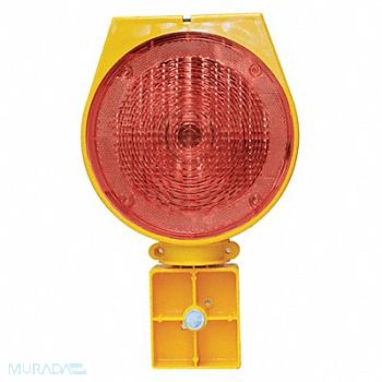 GRAINGER APPROVED Solar Barricade Light 7 Head Dia LED, 489N94