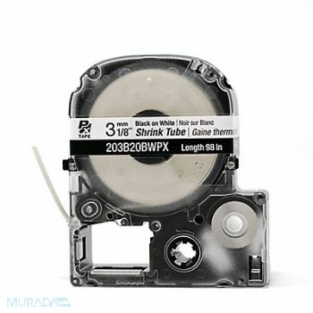 EPSON Heat Shrink Tube Black on White 1/8 W, 48GE81