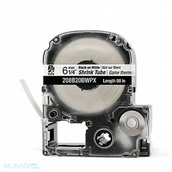 EPSON Heat Shrink Tube Black on White 1/4 W, 48GE89