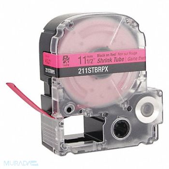 EPSON Heat Shrink Tube Black on Red 0.5in W, 48GE94