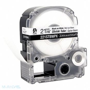 EPSON Heat Shrink Tube Black on White 0.875inW, 48GE97