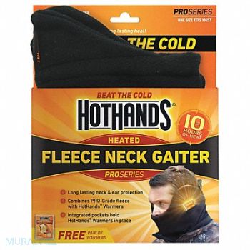 HOTHANDS Neck Gaiter Fleece Black Universal, 48JT80