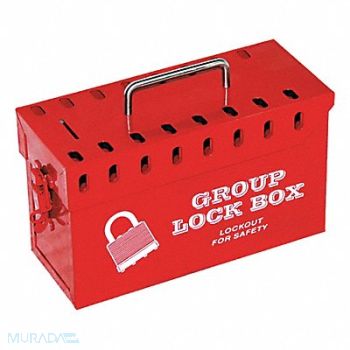 ZING Group Lockout Box Red 10 in W, 48LU40