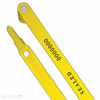 UNIVERSEAL Strap Seals Yellow Plastic PK50, 48RA88