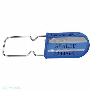 UNIVERSEAL Padlock Seals Blue Acrylic PK50, 48RA97