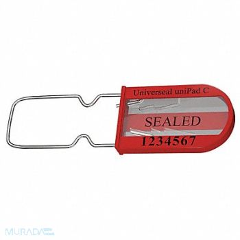 UNIVERSEAL Padlock Seals Red Acrylic PK50, 48RA98