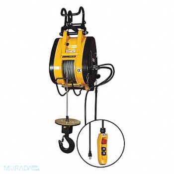 OZ LIFTING PRODUCTS Electric Wire Rope Hoist 1000 lb 115V, 48RD44
