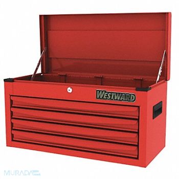 WESTWARD Powder Coated Red Light Duty Top Chest, 48RJ69