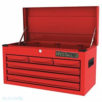 WESTWARD Powder Coated Red Light Duty Top Chest, 48RJ70