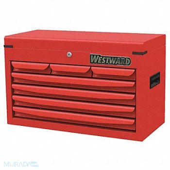 WESTWARD Powder Coated Red Light Duty Top Chest, 48RJ71