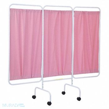 R B WIRE PRODUCTS INC. Privacy Screen 3 Panel 69inH Mauve, 48RY96