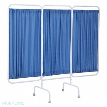 R B WIRE PRODUCTS INC. Privacy Screen 3 Panel 67inH Blue, 48RY98