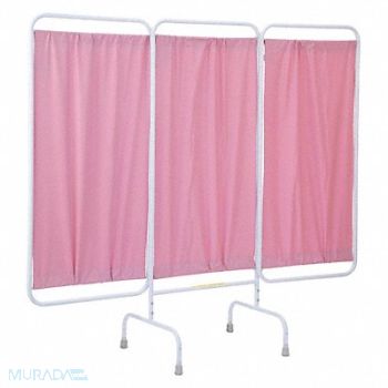 R B WIRE PRODUCTS INC. Privacy Screen 3 Panel 67inH Mauve, 48RZ01