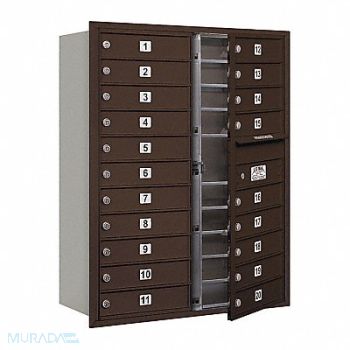 SALSBURY INDUSTRIES Mailbox 4C 20 Doors Bronze 41in H 145 lb, 48UJ44