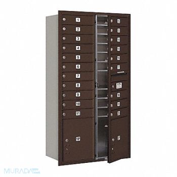 SALSBURY INDUSTRIES Mailbox 4C Bronze 56-3/4in H 170 lb, 48UJ62