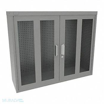 VIDMAR Pegboard Wall Cabinet 37 x45 x14 Gray, 48UR78