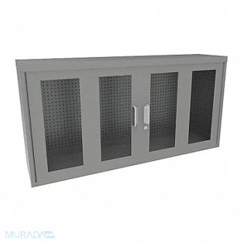 VIDMAR Pegboard Wall Cabinet 30 x60 x14 Gray, 48UR79