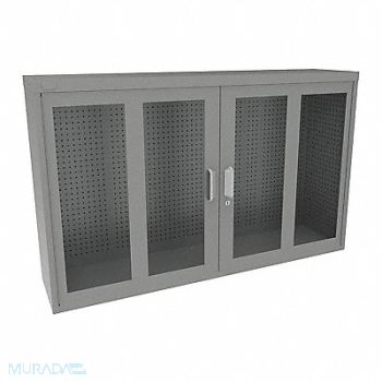 VIDMAR Pegboard Wall Cabinet 37 x60 x14 Gray, 48UR80