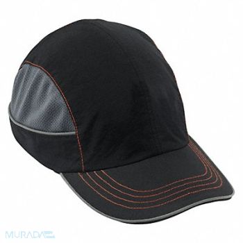 SKULLERZ BY ERGODYNE H9899 Bump Cap Front Brim Hook-and-Loop Black, 48Z844