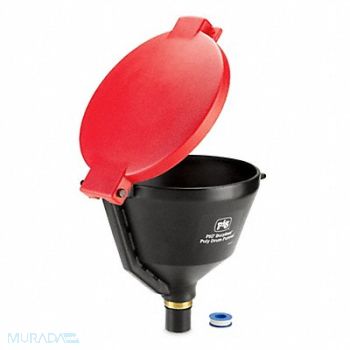 PIG Drum Funnel Red Polyethylene NPT, 493W73