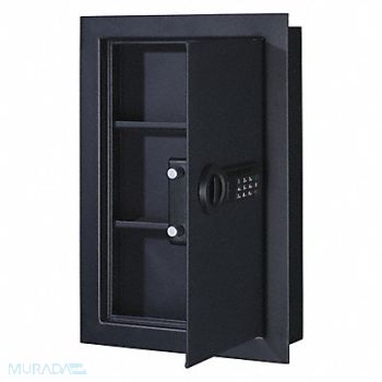 STACK-ON Wall Safe Black 35 lb Net Weight, 497D18