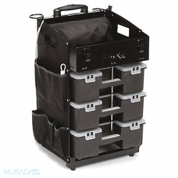 FLEXCART Black Light Duty Tool Utility Cart, 499H50