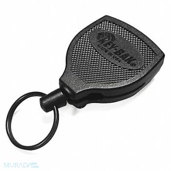 KEY-BAK Key Retractor Black Stainless Steel, 499M24