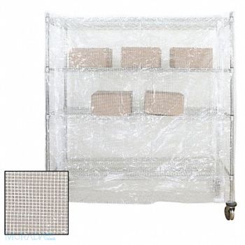 GRAINGER APPROVED Cart Cover Clear 24 inx48 inx62 in Vinyl, 49AJ26