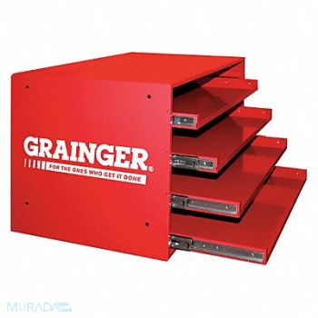 DURHAM MFG SldngDrwrCabFrame Red Bearing Steel 4Bx, 49H236