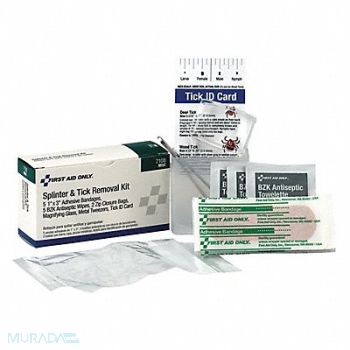 FIRST AID ONLY First Aid Kit Tick Removal 16 pcs., 49H370