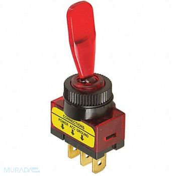 BATTERY DOCTOR Toggle Switch SPST 1/4 Male Terminal, 49LW98