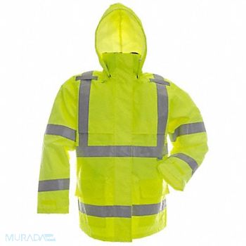 VIKING H7524 Rain Jacket Class 3 Type R Ylw/Grn XL, 49P642