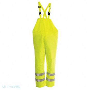VIKING H7529 Rain Bib Overall Class E Ylw/Grn 4XL, 49P653