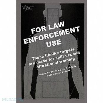 ACTION TARGET VTAC Silhouette Target PK100, 49U471