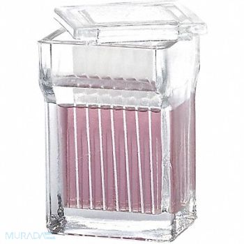 WHEATON Staining Jar w/Cover Cap. 16 Slides PK6, 49WF42