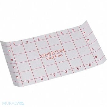WHEATON Index Card For 24 Vials Store Case PK35, 49WG19