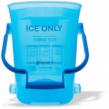 SAN JAMAR Ice Tote Blue 16 H 13-1/4 D Plastic, 49XK78