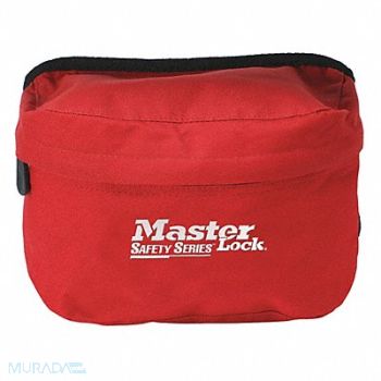 MASTER LOCK Lockout Pouch Unfilled Bag Red, 49Z865