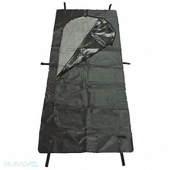 CLASSIC PLASTICS CORP Body Bag 2 H x 90 L Black Vinyl PK8, 49ZC74
