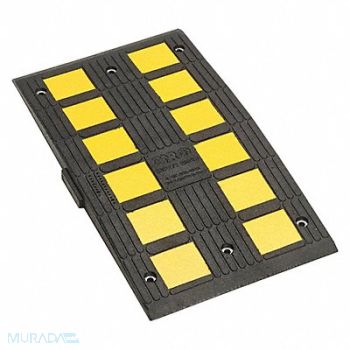 GRAINGER APPROVED Speed Hump Black/Yellow 2.1 H x 19.5 W, 49ZZ38