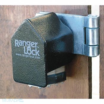 RANGER LOCK Padlock Guard 3 5/8in Hardened Steel Blk, 4AXZ7