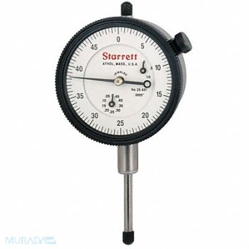 STARRETT Dial Indicator 0 to 1 In 0-50-0, 4CER7