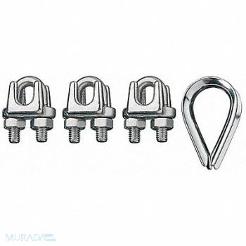 RONSTAN Wire Rope Clip and Thimble Kit 3/4 In, 4FRZ5