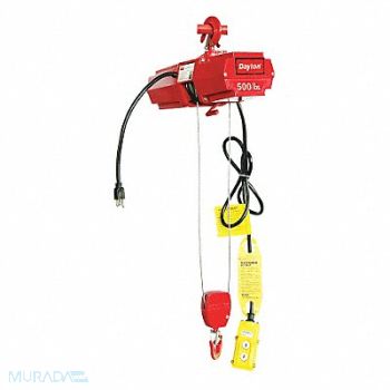 DAYTON Wire Rope Hoist Single 500 lb., 4GU72