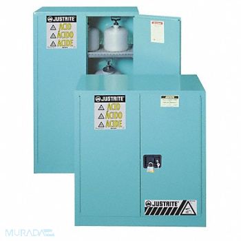 JUSTRITE Corrosive Safety Cabinet 43 in W Blue, 9GMP6
