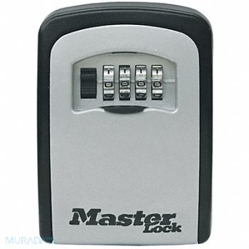 MASTER LOCK Lock Box Surface Mount 5 Keys, 4HY63